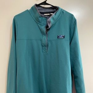 LL Bean 1/4 Button Long Sleeve Rugby. Women’s XL